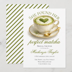Sie fand ihren perfekten Matcha-Junggesellinnenabs Einladung