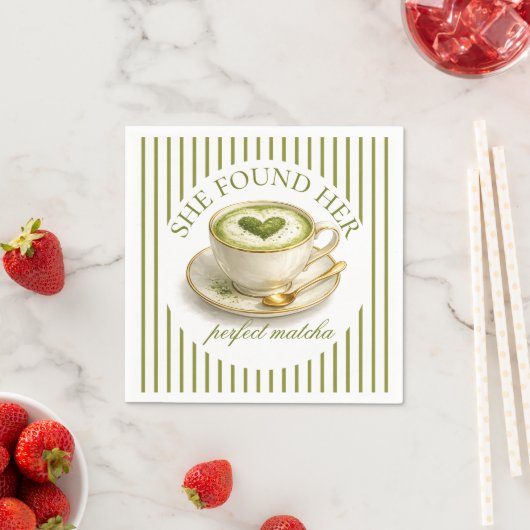 Sie fand ihren perfekten Matcha-Junggesellinnenabs Serviette (Beispiel)