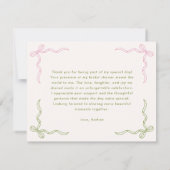 Sie fand ihren perfekten Matcha-Schale-Junggeselli Dankeskarte (Rückseite)