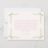 Sie fand ihren perfekten Matcha-Schale-Junggeselli Dankeskarte (Rückseite)