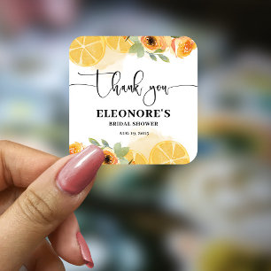 Sie fand ihren Squeeze-Junggesellinnenabschied  Quadratischer Aufkleber