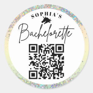 Sie fand ihren unvericorn Bachelorette QR Code Dri Runder Aufkleber
