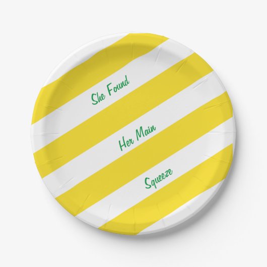 Sie fand ihren wichtigsten Junggeselinnen-Abschied Pappteller (Vorderseite)