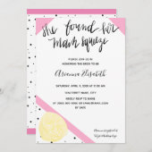 Sie fand ihren wichtigsten Squeeze Brautparty Einl Einladung (Vorne/Hinten)