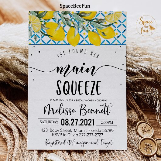 Sie fand ihren wichtigsten Squeeze Brautparty Einl Einladung