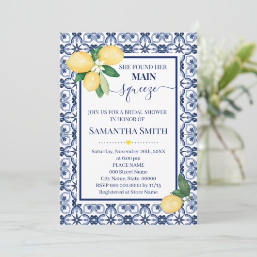 Sie fand ihren wichtigsten Squeeze Brautparty Einl Save The Date (Stehend Vorderseite)