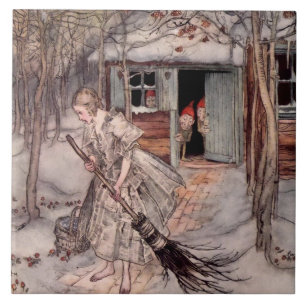 „Sie fand reife Erdbeeren“ von Arthur Rackham Fliese