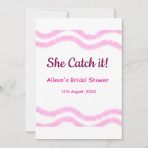 Sie fängt es rosa Spiralfarbenlinien bridal