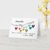 Sie färben meine Welt mit LiebeValentine Karte (Gelbe Blume)