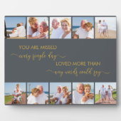 Sie fehlen Gedicht Gray Remembrance Multi-Foto Fotoplatte (Vorderseite)