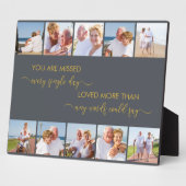 Sie fehlen Gedicht Gray Remembrance Multi-Foto Fotoplatte (Seite)