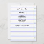 Sie fehlen: Notizbuch Einladung (Rückseite)