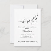 Sie feierte es mit einer einfachen Danksagung Einladung (Vorderseite)