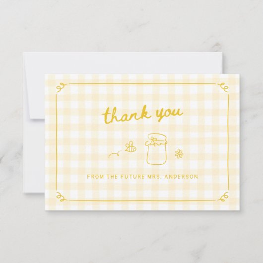 Sie feierte ihren Brautjungferabschied Dankeskarte (Vorderseite)