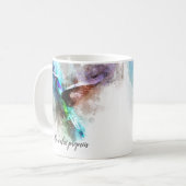 Sie fliegt mit ihren eigenen Flügeln - Alis volat Kaffeetasse (Vorderseite Links)