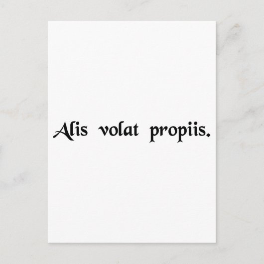 Sie fliegt mit ihren eigenen Flügeln Postkarte (Vorderseite)