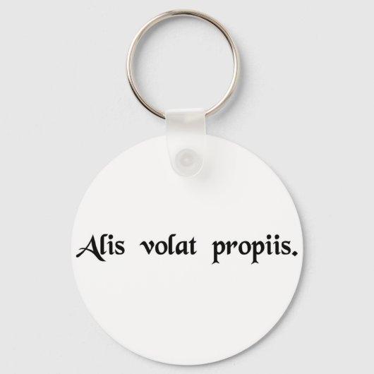 Sie fliegt mit ihren eigenen Flügeln Schlüsselanhänger (Vorderseite)