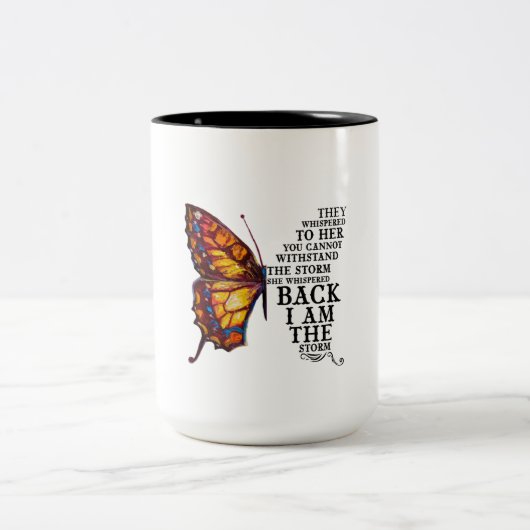 Sie flüstern ihr zu, dass ihr nicht widerstehen kö zweifarbige tasse (Mittel)