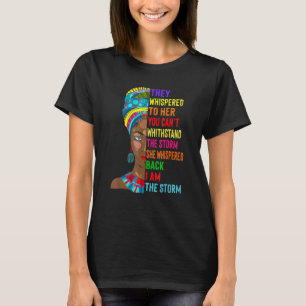 Sie flüstern im Sturmafrikaner Afro Black seinen T-Shirt