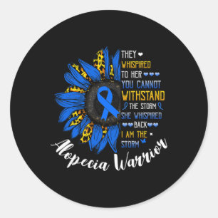 Sie flüstert, ich bin der Sturm Alopecia Areata wa Runder Aufkleber