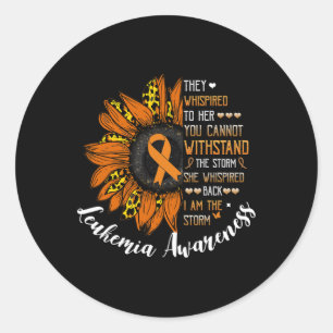 Sie flüstert zurück, ich bin die Storm Leukämie Aw Runder Aufkleber