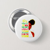 Sie flüsterte zurück Ich bin der Sturm Black Histo Button (Vorne & Hinten)