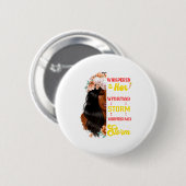 Sie flüsterte zurück Ich bin der Sturm Black Histo Button (Vorne & Hinten)