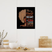 Sie flüsterte zurück, ich bin der Sturm Poster (Küche)