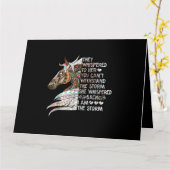 Sie flüsterte zurück, ich bin der Sturm Reitpferd  Karte (Gelbe Blume)