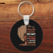 Sie flüsterte zurück, ich bin der Sturm Schlüsselanhänger (Vorderseite)