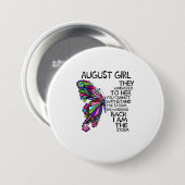 Sie flüsterte zurück, ich bin der Sturmschmetterli Button (Vorne & Hinten)