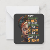 Sie flüsterte zurück, ich bin die starke Frau des Mitteilungskarte (Vorderseite)