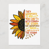 Sie flüsterte zurück, ich bin die stürmische Sonne Begleitkarte (Rückseite)