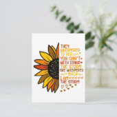 Sie flüsterte zurück, ich bin die stürmische Sonne Begleitkarte (Stehend Vorderseite)