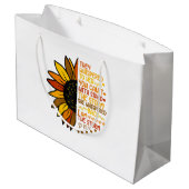 Sie flüsterte zurück, ich bin die stürmische Sonne Große Geschenktüte (Rückseite Schrägansicht)