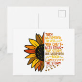 Sie flüsterte zurück, ich bin die stürmische Sonne Postkarte (Vorne/Hinten)