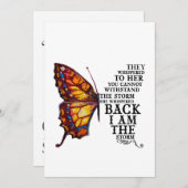 Sie flüsterten ihr, dass man dem Sturm nicht stand Dankeskarte (Vorne/Hinten)