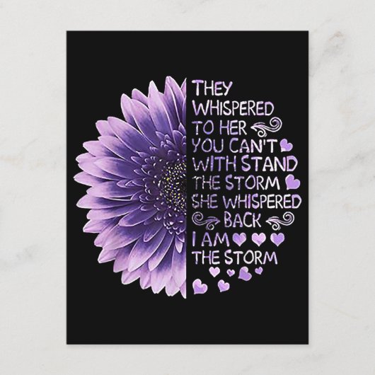 Sie flüsterten ihr zu, dass ihr den Sto nicht steh Begleitkarte (Vorderseite)