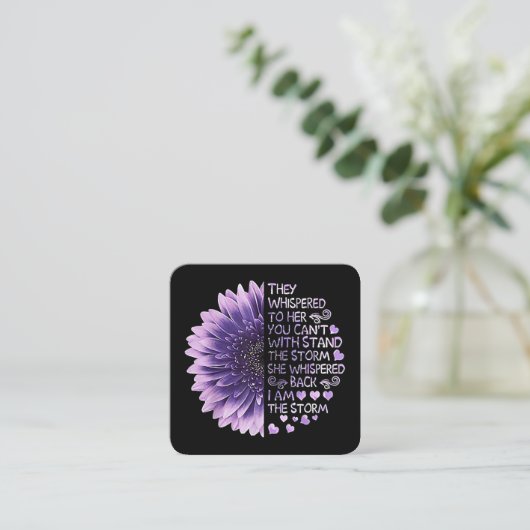 Sie flüsterten ihr zu, dass ihr den Sto nicht steh Quadratische Visitenkarte (Stehend Vorderseite)