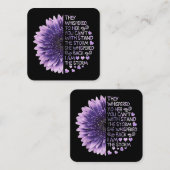 Sie flüsterten ihr zu, dass ihr den Sto nicht steh Quadratische Visitenkarte (Vorne/Hinten)