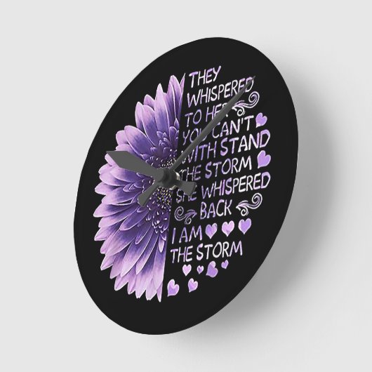 Sie flüsterten ihr zu, dass ihr den Sto nicht steh Runde Wanduhr (Winkel)