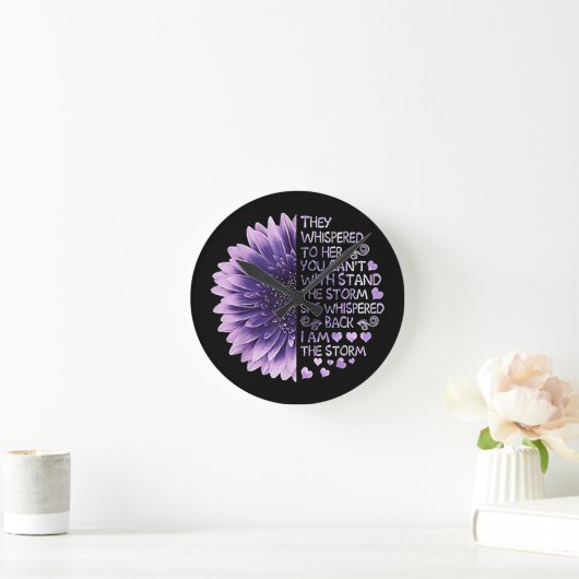 Sie flüsterten ihr zu, dass ihr den Sto nicht steh Runde Wanduhr (Zuhause)