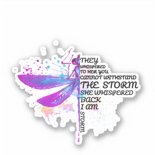 Sie flüsterten ihr zu, dass ihr Sturm nicht aushal Aufkleber (Vorderseite)
