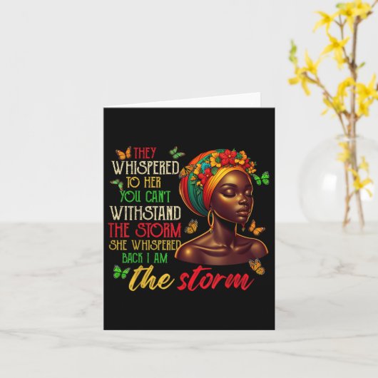 Sie flüsterten ihr zu, ihr sprießt den Sturmschmet Karte (Gelbe Blume)