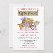 SIE FRISCHT VOM MARKT AUS DER RUSTISCHEN BLUME EINLADUNG (Vorderseite)