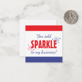 Sie fügen meinem Geschäft Sparkle hinzu Mitteilungskarte (Vorderseite/Rückseite Beispiel)