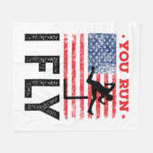 Sie führen I Fly Track und Field Hurdles Hurdler Fleecedecke (Vorderseite (Horizontal))