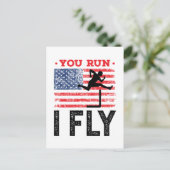 Sie führen I Fly Track und Field Hurdles Hurdler Postkarte (Stehend Vorderseite)
