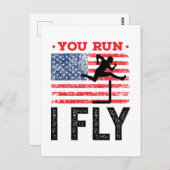 Sie führen I Fly Track und Field Hurdles Hurdler Postkarte (Vorne/Hinten)