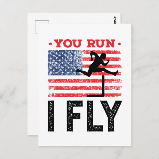 Sie führen I Fly Track und Field Hurdles Hurdler Postkarte (Vorne/Hinten)